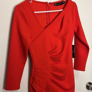 NY Company Stretchy Red Print Dress main image 0